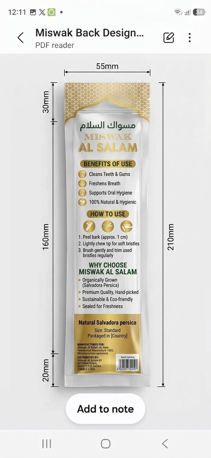 Miswak 5 Pack